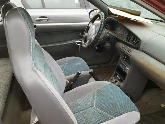 KNJLT05HXV6221562 - 1997 FORD ASPIRE MAROON photo 5