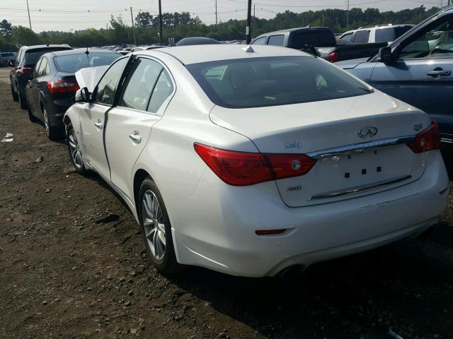 JN1EV7AR3GM341718 - 2016 INFINITI Q50 PREMIU WHITE photo 3