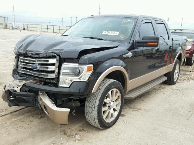 1FTFW1EF1EKD03568 - 2014 FORD F150 SUPER BLACK photo 2