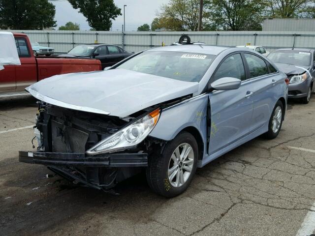 5NPEB4AC3EH882548 - 2014 HYUNDAI SONATA GLS BLUE photo 2