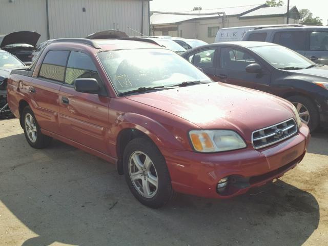 4S4BT62C357104809 - 2005 SUBARU BAJA SPORT RED photo 1