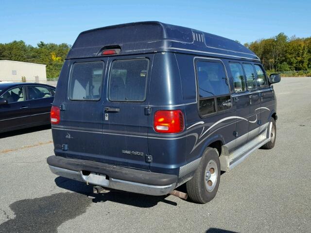 2B6HB11Y7YK154498 - 2000 DODGE RAM VAN TEAL photo 4