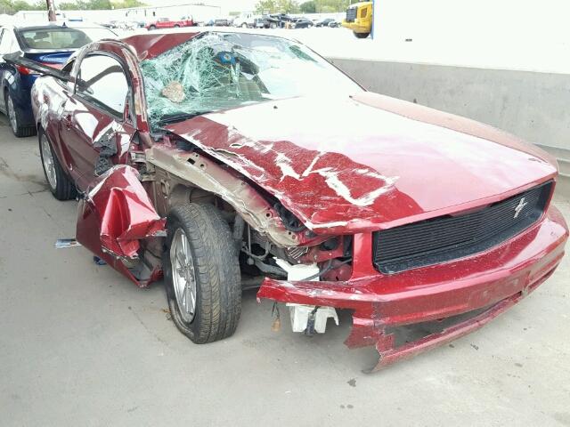 1ZVFT80N475296288 - 2007 FORD MUSTANG MAROON photo 1