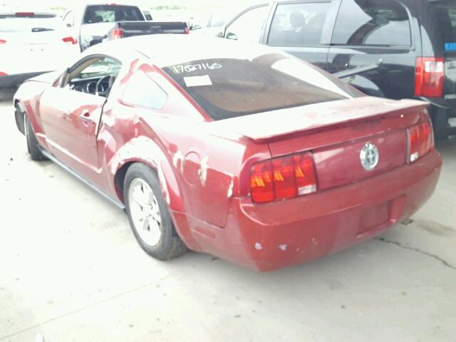 1ZVFT80N475296288 - 2007 FORD MUSTANG MAROON photo 3