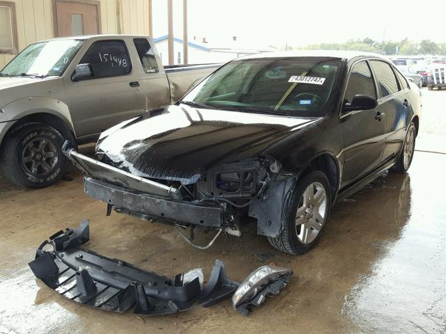 2G1WG5E38D1185164 - 2013 CHEVROLET IMPALA LT BLACK photo 2