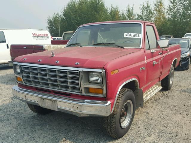 1FTFF25G4BPA96963 - 1981 FORD F250 RED photo 2