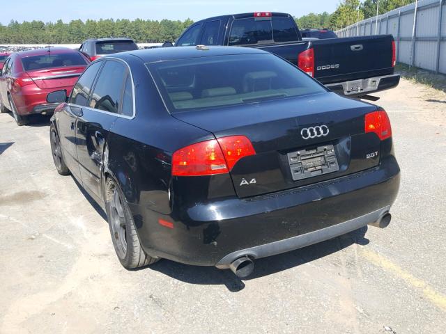 WAUAF68E55A491752 - 2005 AUDI A4 2.0T BLACK photo 3