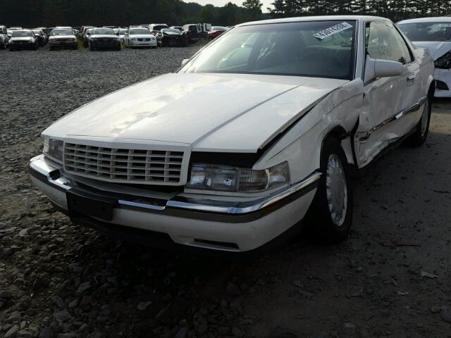 1G6EL1295PU620640 - 1993 CADILLAC ELDORADO T WHITE photo 2