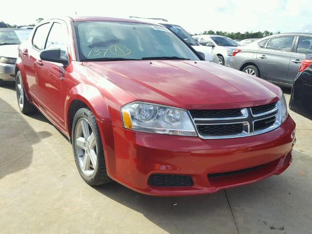 1C3CDZAB4DN741531 - 2013 DODGE AVENGER SE RED photo 1