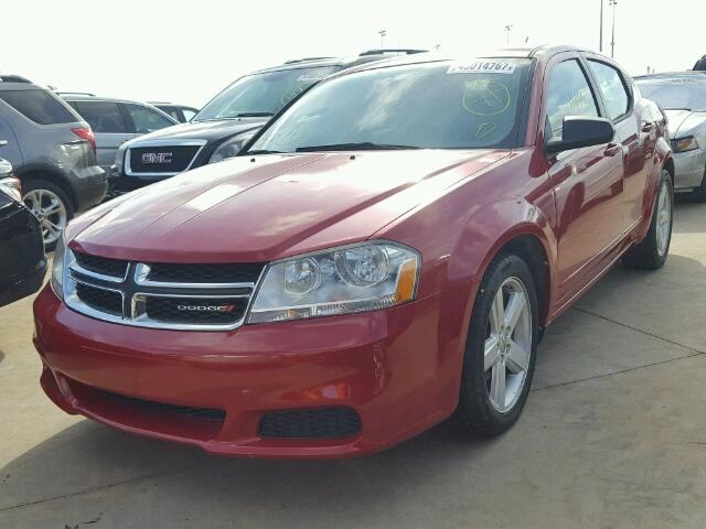 1C3CDZAB4DN741531 - 2013 DODGE AVENGER SE RED photo 2