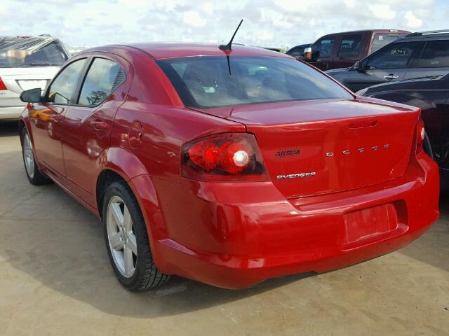 1C3CDZAB4DN741531 - 2013 DODGE AVENGER SE RED photo 3