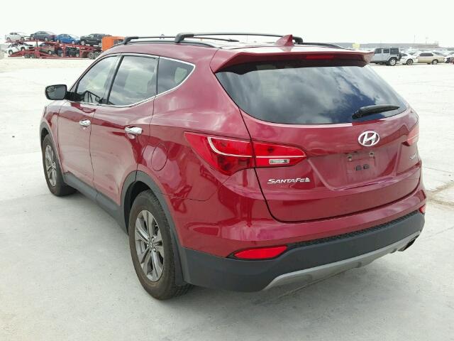 5XYZU3LB1GG320894 - 2016 HYUNDAI SANTA FE S RED photo 3