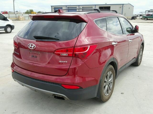 5XYZU3LB1GG320894 - 2016 HYUNDAI SANTA FE S RED photo 4