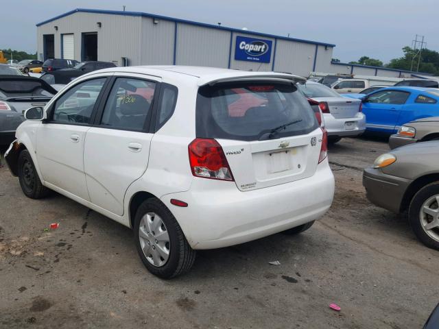 KL1TD66667B717752 - 2007 CHEVROLET AVEO BASE Ақ фото 3