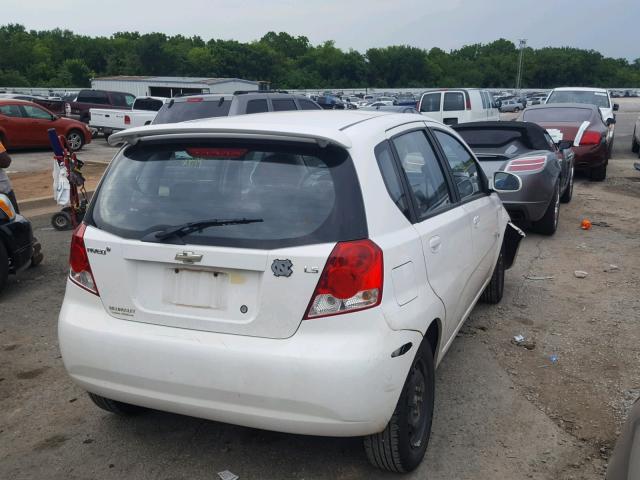 KL1TD66667B717752 - 2007 CHEVROLET AVEO BASE Ақ фото 4