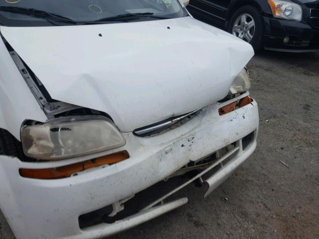 KL1TD66667B717752 - 2007 CHEVROLET AVEO BASE Ақ фото 9