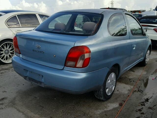 JTDAT123210154316 - 2001 TOYOTA ECHO BLUE photo 4