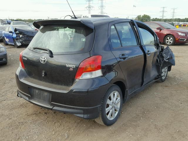 JTDKT903895247829 - 2009 TOYOTA YARIS BLACK photo 4