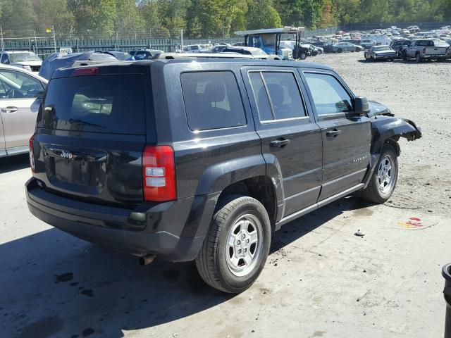 1C4NJPBA9ED842904 - 2014 JEEP PATRIOT SP BLACK photo 4