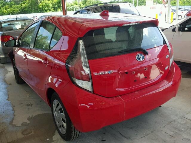 JTDKDTB35F1099701 - 2015 TOYOTA PRIUS C RED photo 3