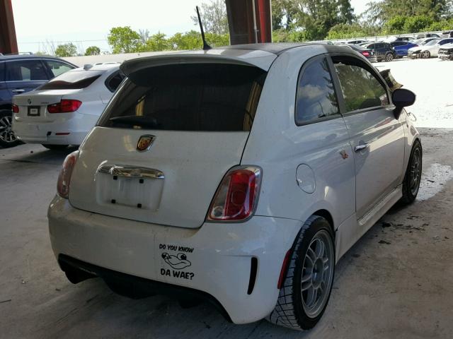 3C3CFFFHXDT754385 - 2013 FIAT 500 ABARTH WHITE photo 4