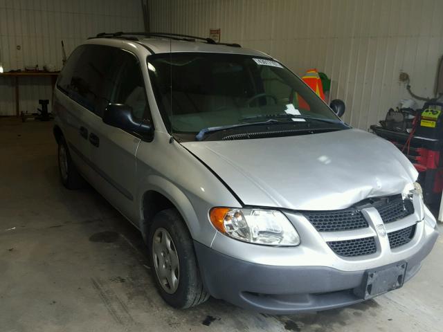 1B4GP25352B702537 - 2002 DODGE CARAVAN SE SILVER photo 1