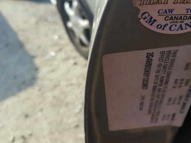 2G4WB55K8Y1353867 - 2000 BUICK REGAL LS BEIGE photo 10