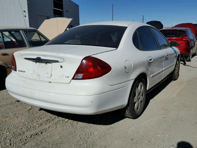 1FAFP52201A185606 - 2001 FORD TAURUS WHITE photo 4