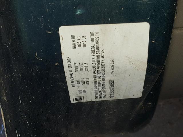 1G1NE52J3Y6173233 - 2000 CHEVROLET MALIBU LS Yaşıl foto 10