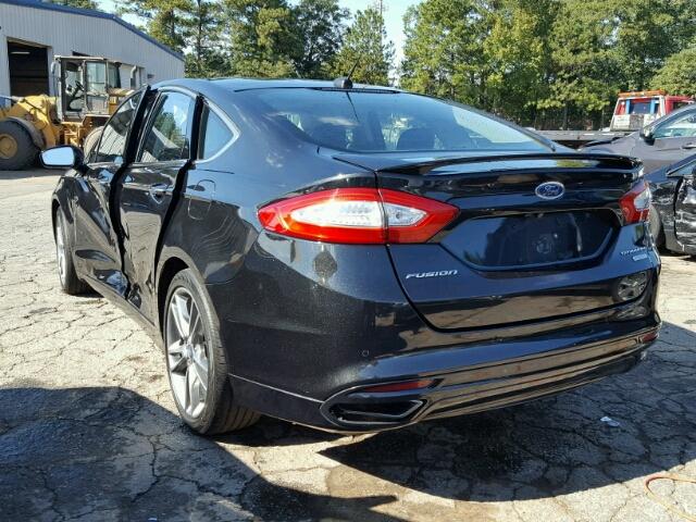 3FA6P0K96DR214570 - 2013 FORD FUSION BLACK photo 3