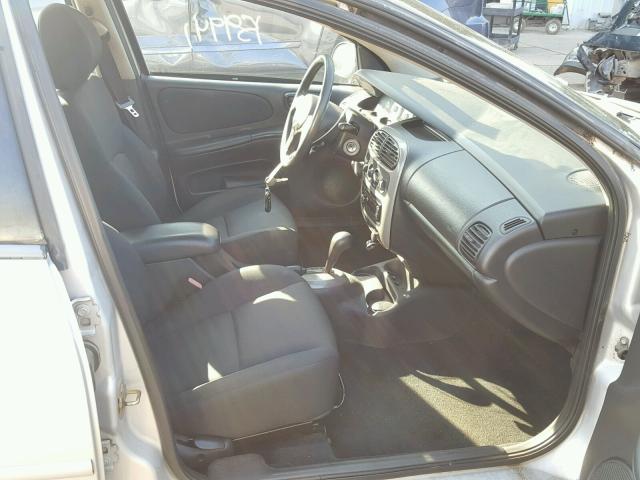 1B3ES56C55D277842 - 2005 DODGE NEON SXT SILVER photo 5