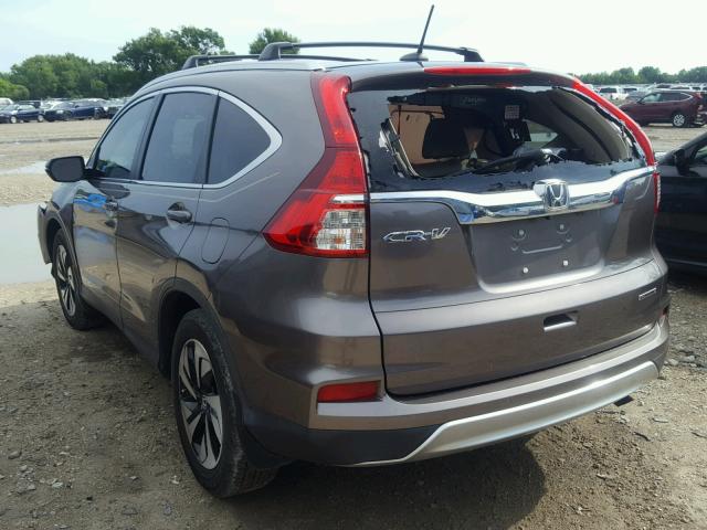 5J6RM3H90FL009167 - 2015 HONDA CR-V TOURI CHARCOAL photo 3