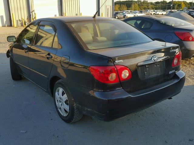 1NXBR32E85Z388227 - 2005 TOYOTA COROLLA BLACK photo 3