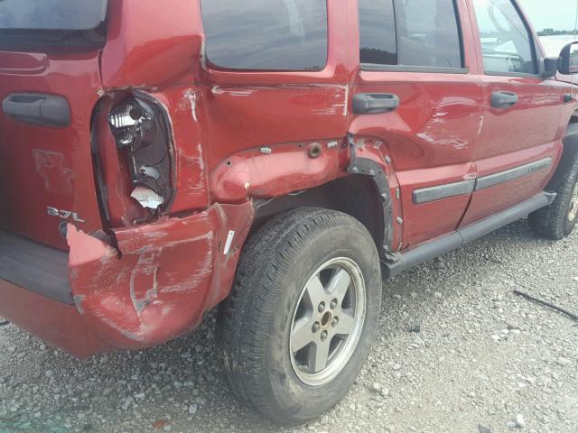 1J4GL38K65W644243 - 2005 JEEP LIBERTY RE MAROON photo 9
