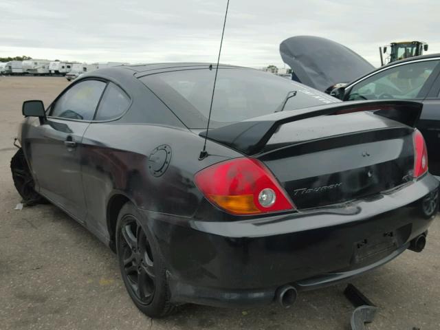 KMHHN65F13U058745 - 2003 HYUNDAI TIBURON BLACK photo 3