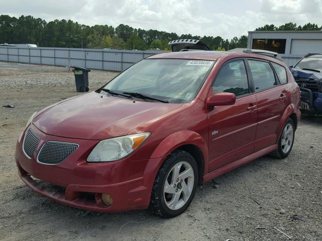 5Y2SL65816Z428228 - 2006 PONTIAC VIBE RED photo 2