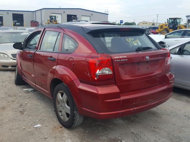 1B3HB28B48D756645 - 2008 DODGE CALIBER RED photo 3