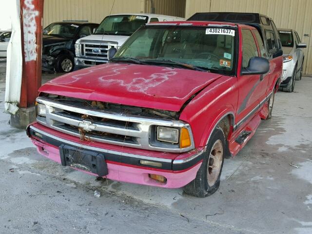 1GCCS19W3SK179145 - 1995 CHEVROLET S TRUCK S1 RED photo 2
