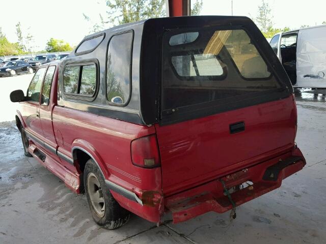 1GCCS19W3SK179145 - 1995 CHEVROLET S TRUCK S1 RED photo 3