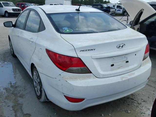 KMHCT4AE8CU252299 - 2012 HYUNDAI ACCENT GLS WHITE photo 3