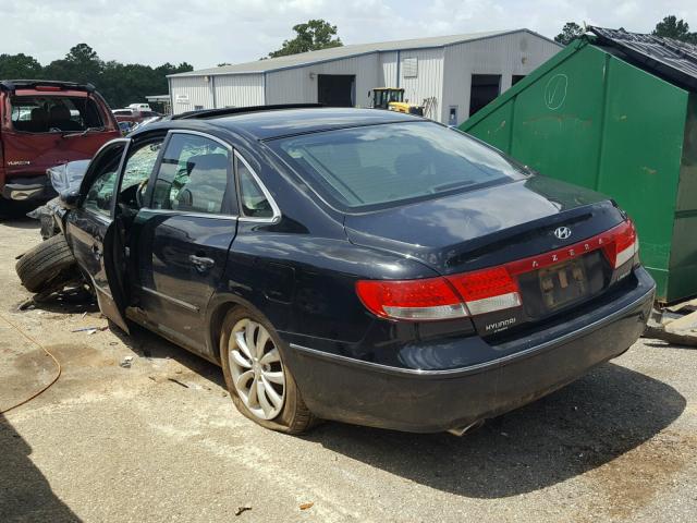 KMHFC46FX6A118270 - 2006 HYUNDAI AZERA SE BLACK photo 3