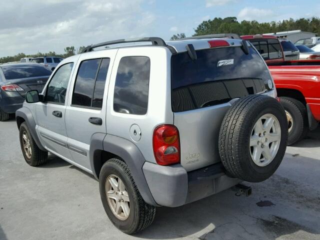 1J4GL48K33W644011 - 2003 JEEP LIBERTY SP SILVER photo 3