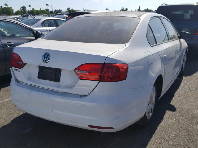 3VW2K7AJ6CM327424 - 2012 VOLKSWAGEN JETTA BASE Սպիտակ լուսանկար 4