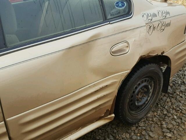 1G2NE52TX1C215448 - 2001 PONTIAC GRAND AM S ოქროსფერი ფოტო 9