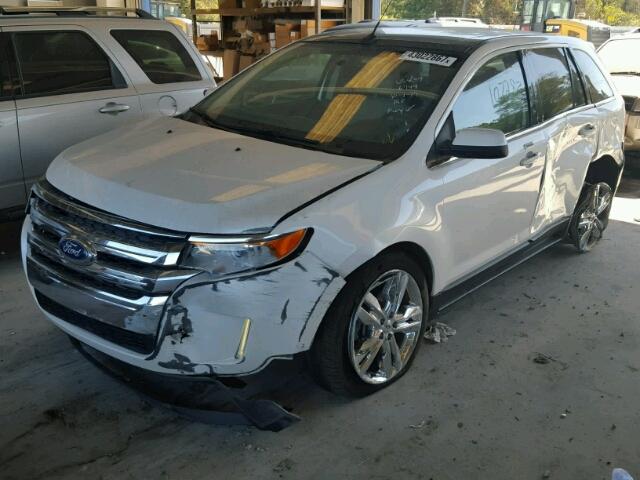 2FMDK3K92CBA66749 - 2012 FORD EDGE LIMIT WHITE photo 2