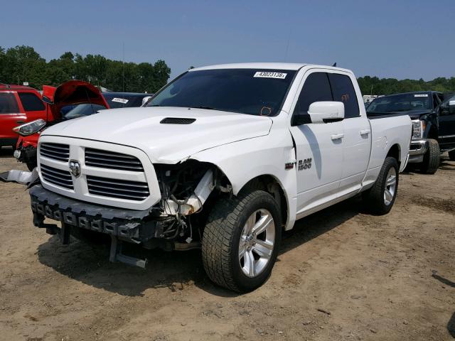 1C6RR7HT1ES309452 - 2014 RAM 1500 SPORT WHITE photo 2