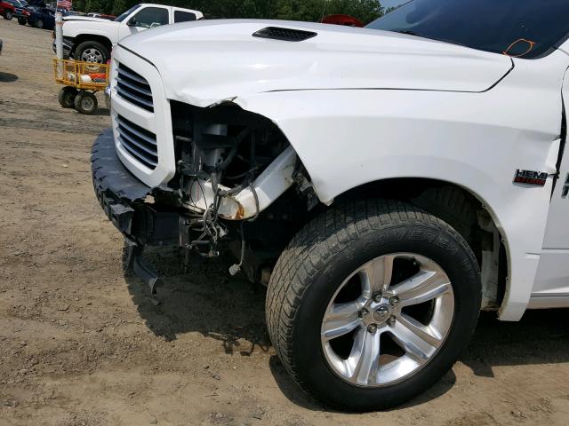 1C6RR7HT1ES309452 - 2014 RAM 1500 SPORT WHITE photo 9