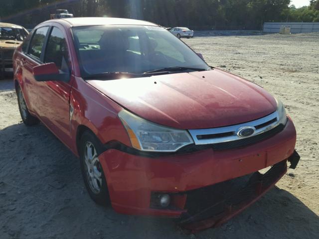 1FAHP35N78W115956 - 2008 FORD FOCUS SE RED photo 1