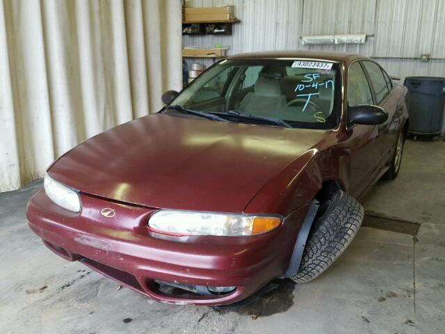 1G3NL52E42C302461 - 2002 OLDSMOBILE ALERO GL MAROON photo 2