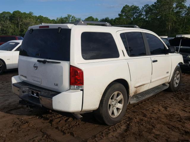 5N1AA08A25N704964 - 2005 NISSAN ARMADA SE WHITE photo 4